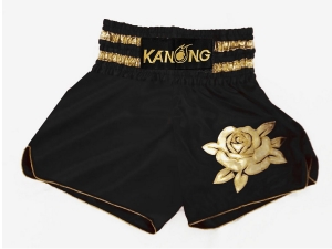 Kanong Women Boxing Shorts : KNSWO-403-Black
